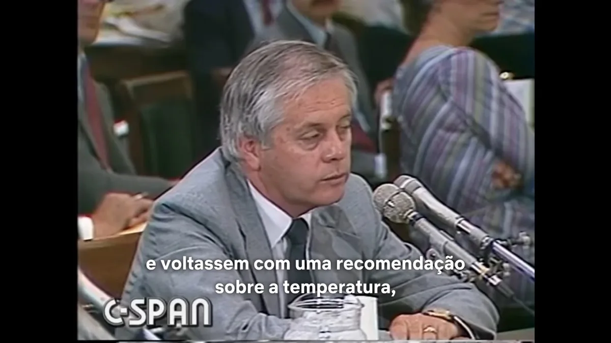 Depoimento ao Congresso dos Estados Unidos sobre as decisões tomadas na noite anterior ao lançamento do Challenger — arquivo C-SPAN